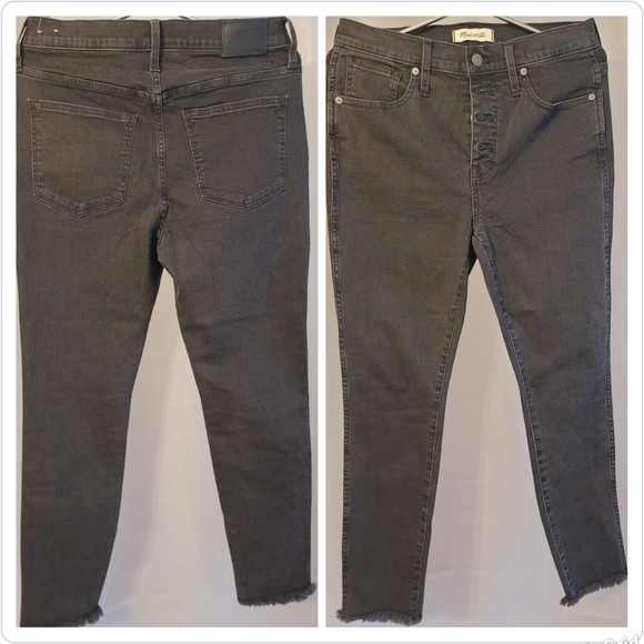 Madewell high rise skinny jeans, size 29p, charcoal grey - Picture 3 of 4